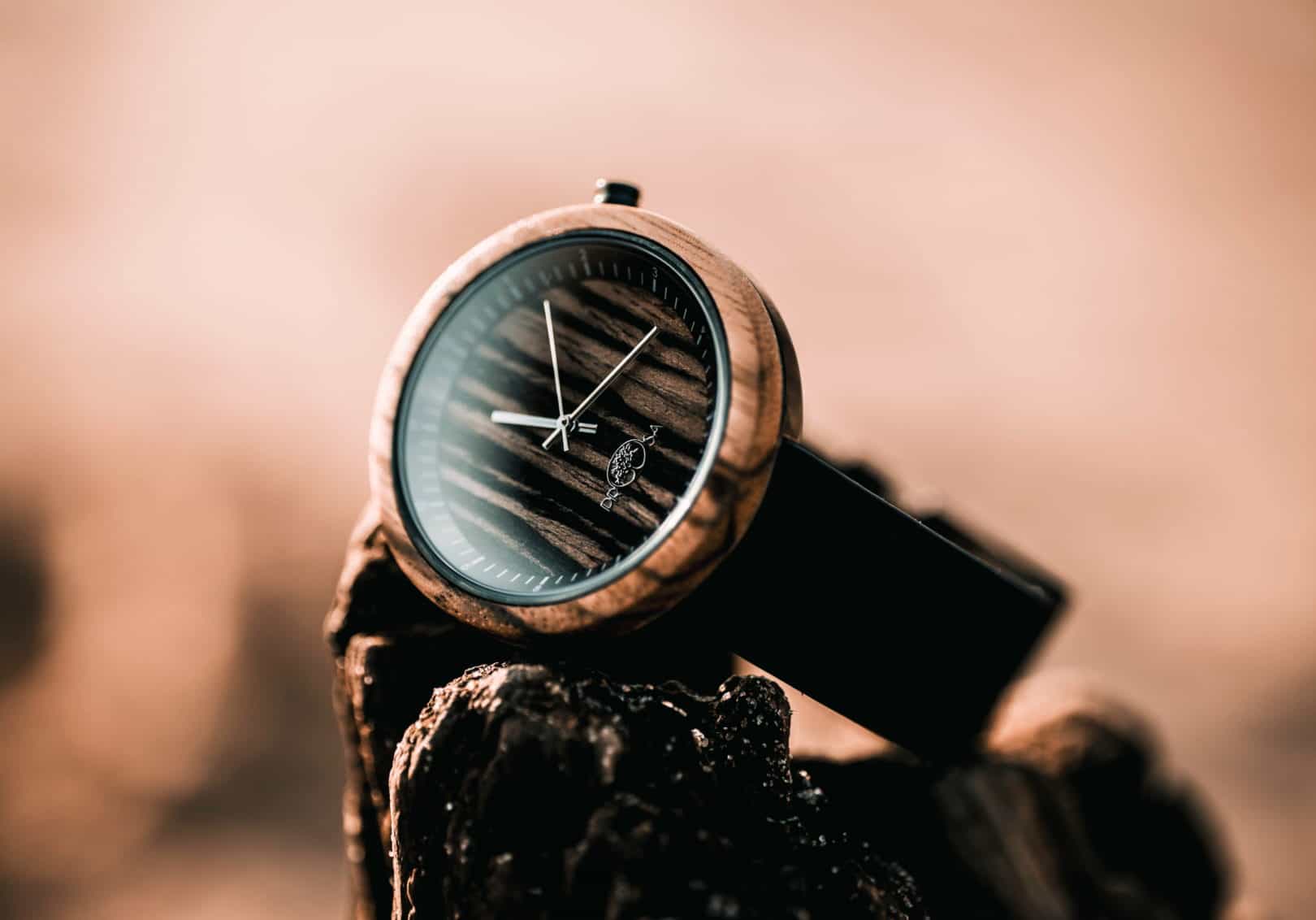 Wood and metal watch from zebra wood - model Tribe by Prosaoowd