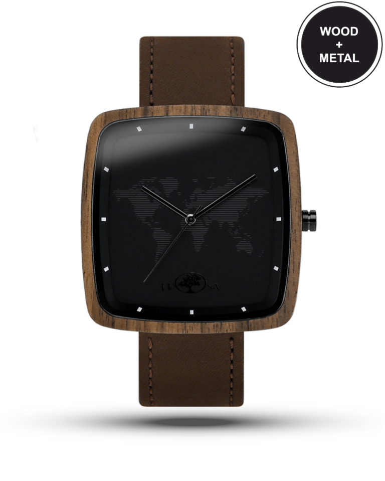 Wooden watches: World - Sunset