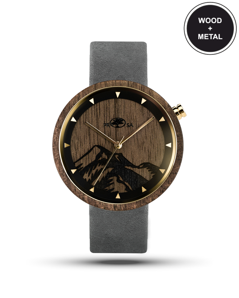 Wooden watches: Mountains Women