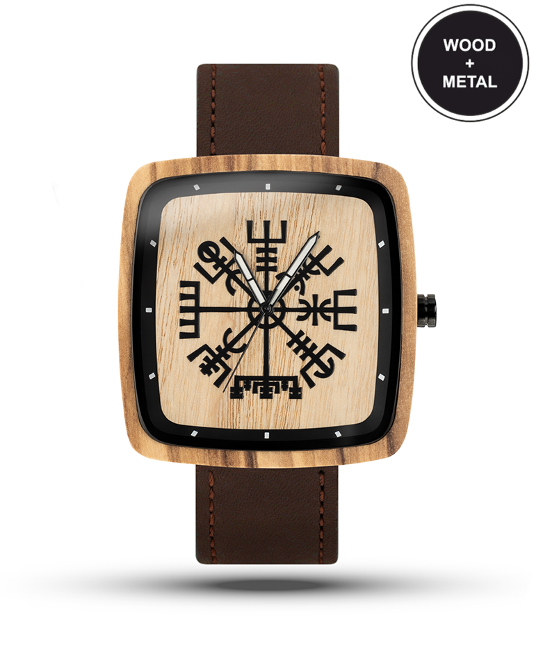 Wooden watches: Vegvisir
