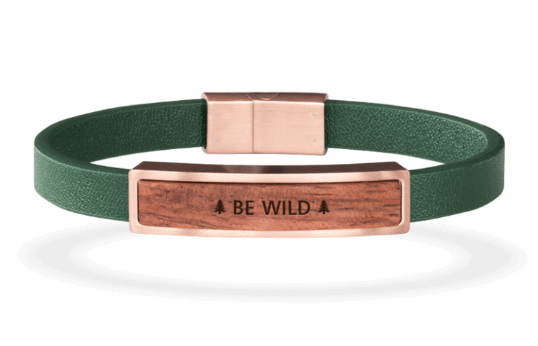 Puidust käevõrud: Käevõru Rose / Nahast rihm / Be Wild