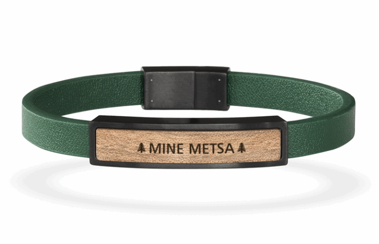 Puidust käevõrud: Käevõru Must / Nahast rihm / Mine metsa